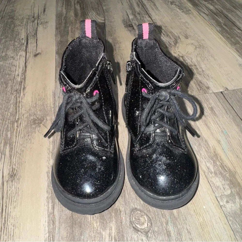 Wonder Nation Glittery Black Kids Boots